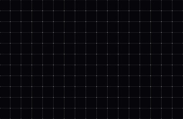 Black squared grid texture, graph paper, technical paper. Vector blank dark sheet pattern for notebook, diary, school math