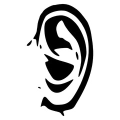 vector illustration of a face ear anatomy vector