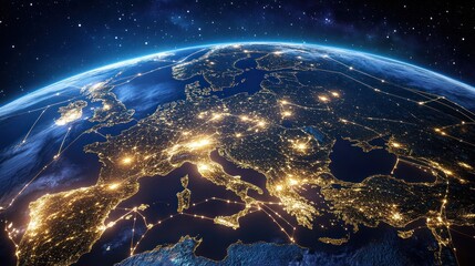 Digital Europe: High-Definition Visualization of Urban Networks and Global Connectivity