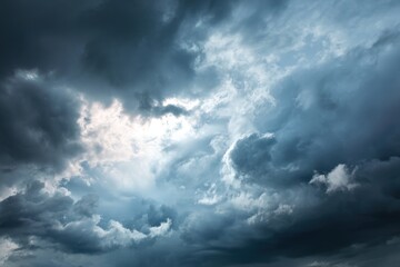 Fototapeta premium dramatic overcast sky as a heavenly backdrop softly blurred