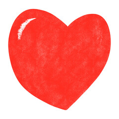 Red heart clipart.Love symbol.Valentines icon.Hand draw element.