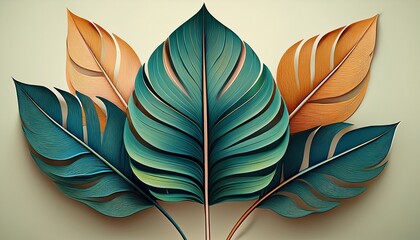 minimalistic tropical leaf composition for natural decor and design inspiration