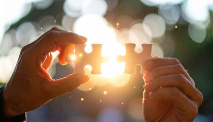 Getting knowledge and solving problem. Logical idea concept. Connecting last jigsaw puzzle piece.
