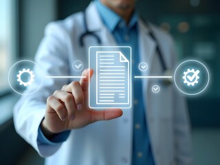 Digital Transformation in Healthcare Doctor and Virtual Data
