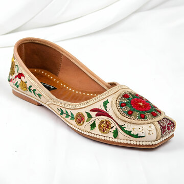 Traditional khussa shoes isolated on white background.