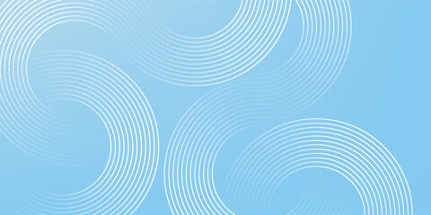 Abstract minimalist banner background, pastel colorful, blue and white gradations. Circle effect style art