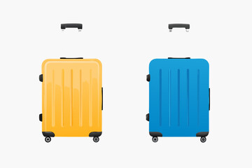 suitcases isolated on white