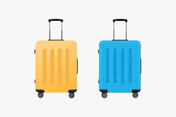 travel suitcase isolated on white