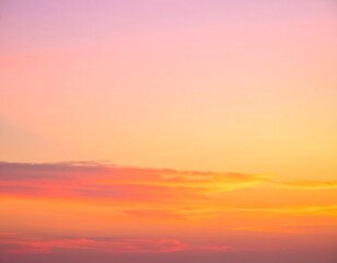 Obraz premium Pastel Sunset Sky with Orange and Pink Clouds