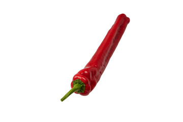 Fresh sweet red pepper isolated on a white background.