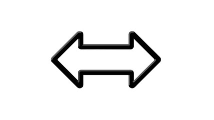 Horizontal black arrow symbol pointing left and right  