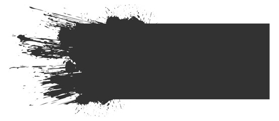 Grunge circle shapes, black abstract textured round elements, brush stroke vector design, ink splash symbol, artistic paint texture on transparent background.