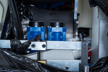 Industrial Machine with Dual Motors and Metal Assembly – Automation System Detail