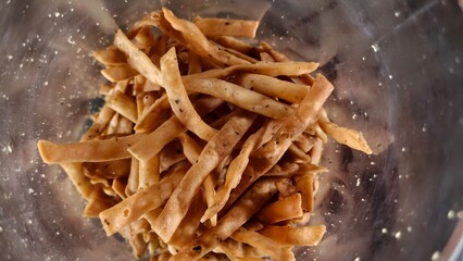 onion sticks, a snack with a savory and crunchy taste