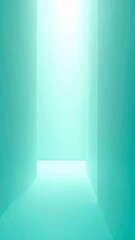 Bright Aqua Room Interior with Soft Lighting