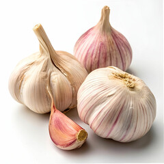 Fototapeta premium Garlic isolated on white background.