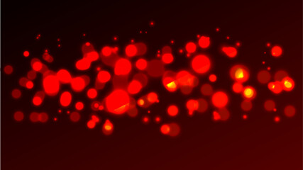 Glowing red bokeh lights abstract background. A beautiful and dynamic composition of blurred red and yellow light spots, perfect for festive, romantic, or futuristic design themes.