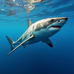 Naklejka premium Shark in Natural Habitat - Ocean Ecosystem Balance