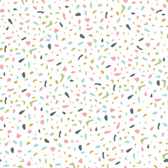 Color Polka Dot. Abstract Vector Art. Seamless Vintage Drop. Random Spot Confetti. Seamless Eps Dot Sparkle. Rainbow Happy Background. 
