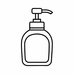 Soap Pump Dispenser Icon, Symbol of Medical Hygiene and Hand Sanitization, vector illustration of a soap bottle