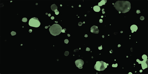 green bokeh effect. Soft glowing circles, blurred highlights, and overlapping light dots create. Christmas background from shining dust. Christmas concept flare sparkle.