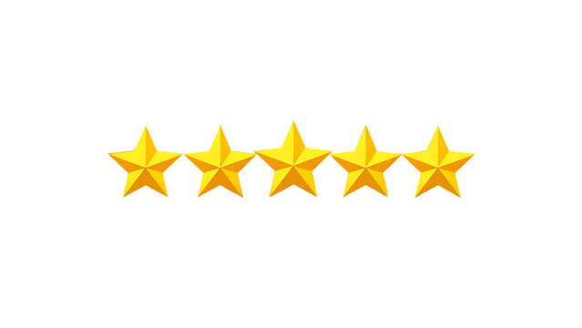 5 stars customer feedback concept Rating review Top quality Rating stars icon Five star sign Rating