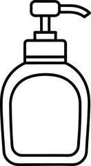 Soap Pump Dispenser Icon, Symbol of Medical Hygiene and Hand Sanitization, vector illustration of a soap bottle