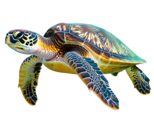 Green Sea Turtle Cutout  Transparent Background PNG