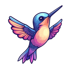 Fototapeta premium Vibrant Hummingbird in Flight