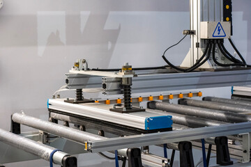 Industrial Machine Unit with Roller System and Spring Mechanism – Smart Factory Automation Detail
