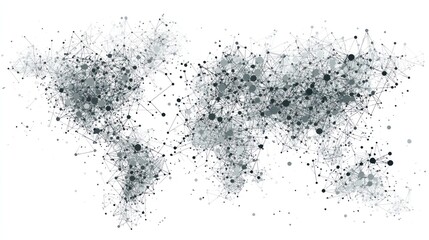 Obraz premium Global network map