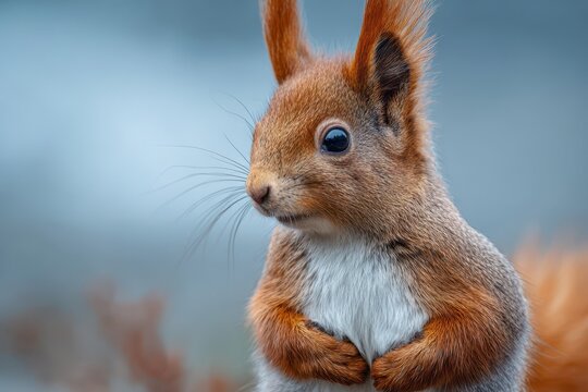 Image of a Eurasian red squirrel outside