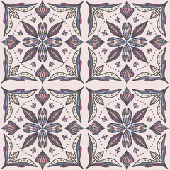 Decorative seamless pattern. A pattern of tiles