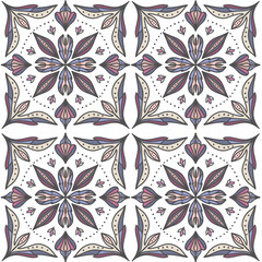 Decorative seamless pattern. A pattern of tiles
