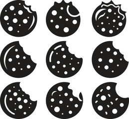 Collection of Bite-Sized Cookies, Ready for Consumption