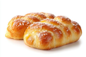 Isolated white background with sweet milk loaves