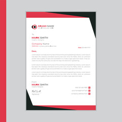 Modern business letterhead design template
