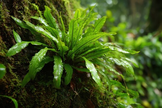 Deer antler fern is an epiphytic plant in the Polypodiaceae family native to regions from Java to New Caledonia