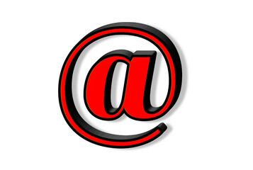 red e mail sign