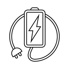Charger icon vector. Charging illustration sign. Electricity symbol. Powerbank logo.