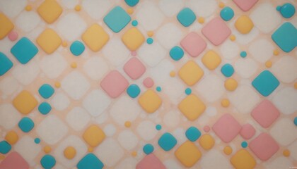 Abstract geometric background with 3D cubes and soft shadows, pastel colors, isometric style