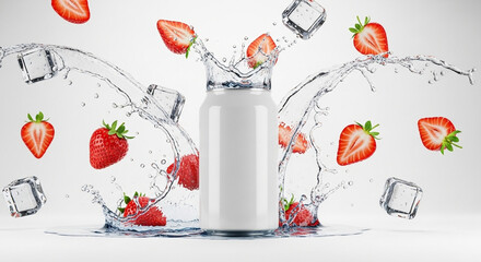 blank mocukup fresh drink for commercial