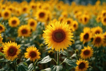 Fototapeta premium Lopburi Thailand s yellow sunflowers