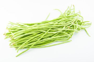 Fresh cowpea on white background