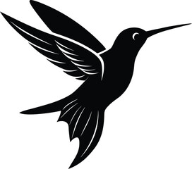 Obraz premium hummingbird in flight on white background.eps
