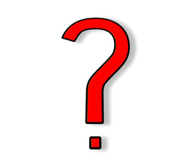 Red question mark symbol