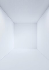 Fototapeta premium Abstract white box room Empty room interior design architecture blank design room