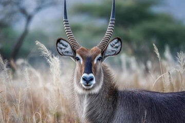 The waterbuck is a sizable antelope common in sub Saharan Africa categorized in the Kobus genus of the Bovidae family