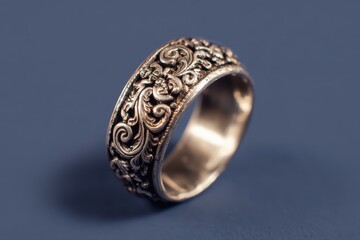 Ornate vintage silver 925 ring