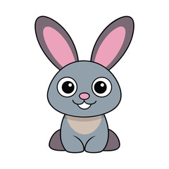 rabbit color vector illustration  